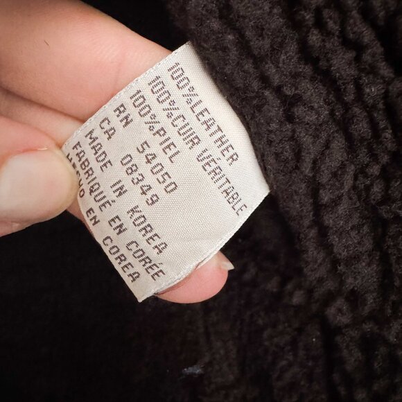 Vintage Jones New York Country Brown Suede Sheepskin Toggle Button  Chore Coat S - Picture 8 of 8